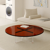 Table en acrylique super lisse et transparente de style nordique d'intérieur personnalisée en usine