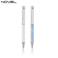 Stylos à bille vierges pour sublimation, logo personnalisé, presse à chaud, stylo vierge blanc pour sublimation