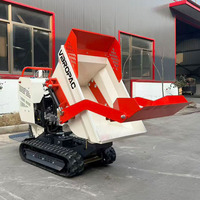 Mini-dumper sur chenilles VIBROPAC 550 kg, mini-chargeur sur chenilles, camion-dumper à chenilles en caoutchouc, petit dumper de chantier pour la construction et le jardinage