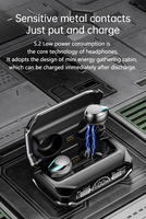 VM41 Headphone nirkabel, earbud Gaming Hifi Stereo In-ear IPX7 tahan air bebas genggam