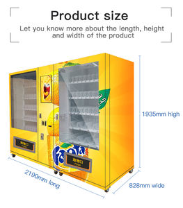 Bon marché, distributeur automatique libre-service professionnel 24 heures sur 24 pour les collations et les boissons, armoires doubles avec accepteur de pièces de monnaie - Product Image 6