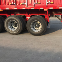 Semi-remorque JINFENG à 3 essieux avec ridelles en acier, parois latérales hautes, pour transport de marchandises, usage agricole et industriel, avec équipement de solide stabilisation robuste