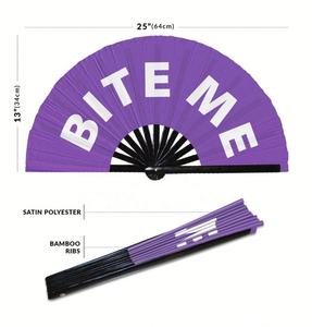 Ventilateur à main d'art populaire promotionnel grand ventilateur à main portable en bois de bambou avec technique sculptée ventilateur à main en plastique en gros - Product Image 1