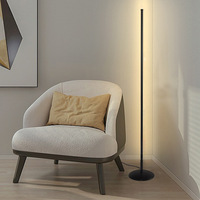 Lampadaire LED RGB moderne et simple avec télécommande, en alliage d'aluminium, pour coin de salon