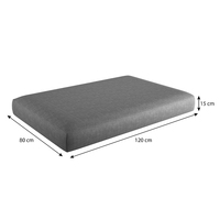 Coussin de palette en mousse haute densité SUREWAL avec housse amovible, canapé palette, coussin d'assise et de dossier pour intérieur et extérieur