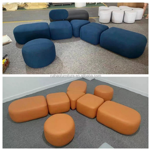 Taburetes Modernos Modulares de Terciopelo Suave - Duraderos y Ecológicos para Salas de Espera Públicas, Oficinas, Hoteles, Bancos, Aeropuertos, Parques, Centros Comerciales y Salones - Product Image 5
