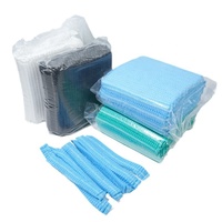 Bonnets bouffants jetables en tissu non-tissé PP, désinfectables par ultrasons, en filet extensible, pour la protection des cheveux et de la tête, anti-poussière, Classe I, 2 ans