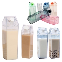 1000ML 500ML Bouteille d'eau en carton de lait Gobelets en plastique pour bouteilles d'eau potable de sport