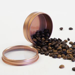 Tùy Chỉnh 1 2 4 6 8 OZ Kim Loại Thiếc Có Thể Cửa Sổ Rose Gold Cà Phê Bao Bì Nến Tins Box Không Gỉ Trường Hợp Jar Container Hộp Quà Tặng - Product Image 5