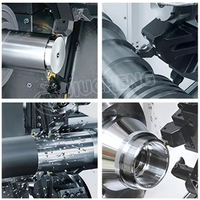 Tour CNC à lit incliné horizontal à broche unique robuste TCK50, haute précision, porte-outils 8 postes, commande Fanuc/GSK, 380V