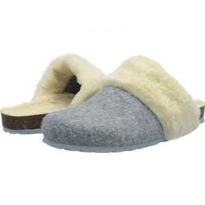 High Quality Comfort <strong>Felt</strong> <strong>Slippers</strong> Indoor Women's Cork Clogs Outdoor Warm Plush <strong>Slippers</strong> - Product Image 1
