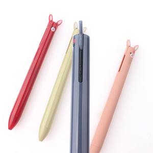 Stylo bille encre noire et rouge avec tête de lapin mignonne, personnalisable avec logo publicitaire, pour papeterie fantaisie pour filles et bureau - Vente en gros - Product Image 4