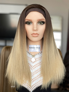 Grande couche 14 "queue de cheval blonde juive casher perruques de cheveux humains en stock 100% cheveux vierges bruts européens pour les femmes blanches - Product Image 2