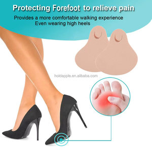 Tissu doublé Gel <span class=keywords><strong>orteil</strong></span> lisseur attelle coussin coussinets orthèses semelles à talons hauts chaussures métatarsiennes endoloris avant-pied soulagement de la douleur du pied - Product Image 6