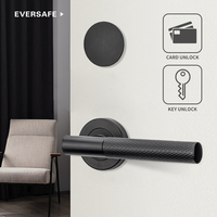 Cerradura de Puerta con Tarjeta RFID para Hotel, Cerradura Electrónica Inteligente para Hotel con Llave Mecánica, Compatible con PMS, Fabricación OEM