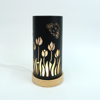 Lampe de table électrique moderne personnalisée de bonne qualité avec design tulipes et abeilles, alimentation USB