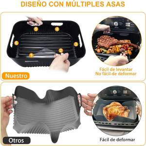 Hot Sale Reusable Food Grade Silicone liner Silicone <b>Air</b> <b>Fryer</b> Baking <b>Pan</b> Kitchen and Home Baking <b>Air</b> <b>Fryer</b> Accessories - Product Image 3