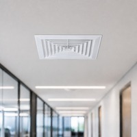 Ventilateur d'extraction de plafond carré 24 pouces, haute performance, silencieux, alimenté par courant alternatif, pour salle de bain, douche, cuisine