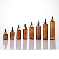 Ensemble de flacons compte-gouttes en verre ambré 20ml/30ml/60ml, emballage en vrac avec boîte cadeau, logo personnalisé, pour huile essentielle, emballage pour soins de la peau