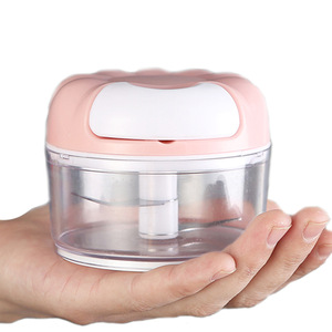 Coupe-légumes multifonctionnel, presse-ail, hachoir à viande, outil de cuisine manuel, rose nordique - Product Image 5