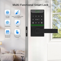 Serrure intelligente biométrique sans clé TTlock avec lecteur d'empreintes digitales pour portes en bois/aluminium, sécurité de niveau C, utilisation à domicile et au bureau