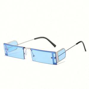Nouvelles lunettes de soleil carrées tendance UV400, monture rectangulaire en alliage, petites lunettes de soleil pour femmes 2021 - Product Image 6