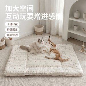 Pet Dog <b>Bed</b> Mat Rectangle Breathable Polyester Fiber Soft Comfortable For Four Seasons Use - Product Image 3
