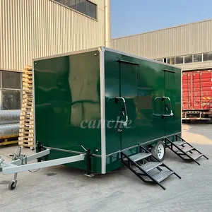 Conteneur WC mobile de 4 mètres pour espaces verts urbains, remorque WC public portable à vendre - Product Image 6