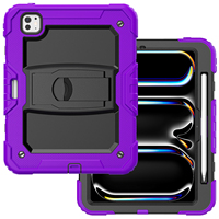 Coque robuste en silicone et PC avec fonction support pour iPad Pro 13 pouces M5 2025 8e génération – Offre Spéciale