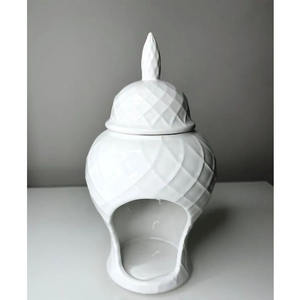 Poêle d'aromathérapie en céramique Lampe à huile essentielle Poêle Bougie domestique et porte-encens Dispositif de fusion de cire - Product Image 5