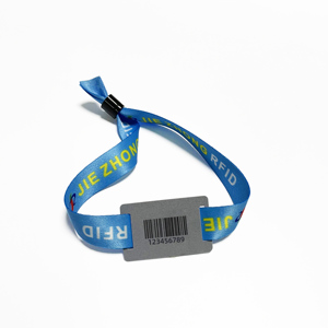 Không thấm nước lập trình <span class=keywords><strong>NFC</strong></span> F08 <span class=keywords><strong>chip</strong></span> Vòng đeo tay RFID vải vải dệt dây đeo cổ tay cho các sự kiện lễ hội - Product Image 3