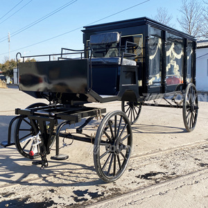 Carroza Fúnebre Eléctrica Negra de Alta Gama, Estilo Vintage, de 4 Ruedas, Transporte Especial para Funerales, Transporte Decorativo para Ataúdes - Product Image 2