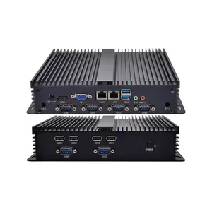 Quad Core J6412 Industrial Mini PC With DDR4 6COM 6USB 6*RS232 Support 4*RS422/485 Embedded Computer Fanless Mini PC