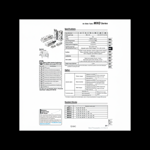 MXQ20-100BT โต๊ะสไลด์ลมนิวเมติก SMC - Product Image 1