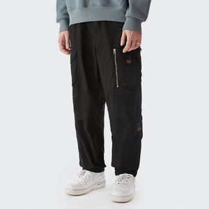 YLS Wholesale <strong>Harem</strong> <strong>Pants</strong> Men Street Wear Hip Hop Solid Color Blank 100% Cotton Black Cargo <strong>Pants</strong> - Product Image 3