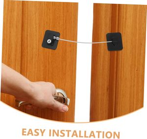 Cerradura de ventanas Fácil instalación para uso doméstico Cerraduras de ventana de puerta de mascota sin taladro para niño y niña - Product Image 6