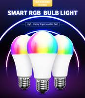 Ampoule intelligente WiFi 2,4 GHz, ampoule LED à changement de couleur, capteur, culot B22/E27, alimentation secteur, compatible Alexa, Google Home, Siri, raccourcis