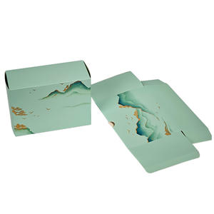 Caja de regalo de cartón de papel de comida congelada ecológica personalizada de China, papel de aluminio dorado impreso, envío gratis, caja de embalaje Skincard - Product Image 2