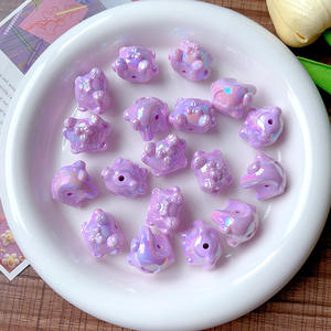 Color Electroplated Abs Bearing Straight Hole Beads <b>DIY</b> Mobile Phone Chain Bracelet Keychain <b>Accessories</b> Acrylic Beads Color - Product Image 6