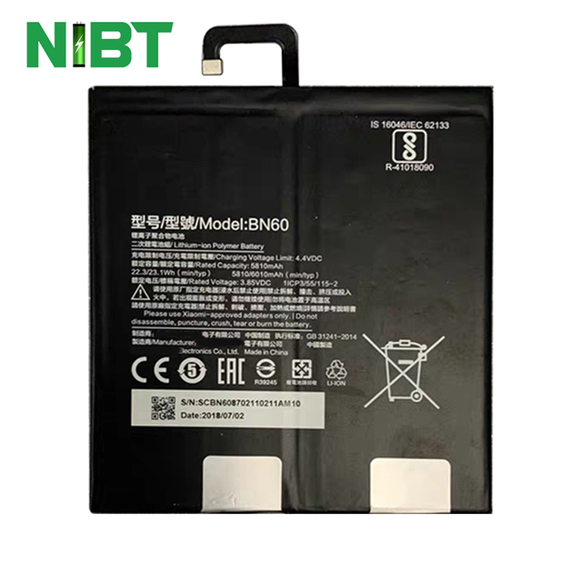 NIBT Wholesale BN60 4.4V 6010mAh 23.1Wh Lithium Mobile Phone Battery for  xiaomi XIAOMI Pinban4