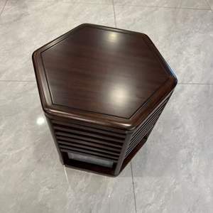 Chinese Style Hexagonal <b>Storage</b> Tea <b>Stool</b> Solid Wood Mortise Tenon Joint Living Room Coffee Table Shoe Changing <b>Stool</b> Stackable - Product Image 1