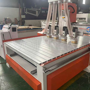 PM1325R-4 Router CNC de alta velocidad con múltiples cabezales, 6/8/10/12 husillos, 4 ejes, para grabado de madera plana y cilíndrica, ideal para patas de mesa - Product Image 3