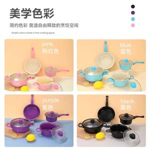 Ensemble de casseroles 13 pièces antiadhésif avec wok, poêle et marmite pour usage en cuisine - Product Image 2