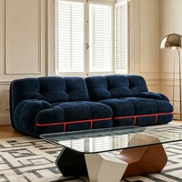 Vente directe usine : Canapé Hippo – Style vintage moderne et minimaliste pour salons, chambres et balcons ; Design créatif en tissu, idéal pour la location.