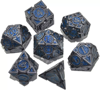 DnD RPG vrac vente en gros 10mm jeu de dés en métal polyédrique forme carrée creuse avec numéros personnalisés 19mm carré accessoires de jeu de table