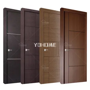 Guangdong yohome new design doors panel mdf wooden interior door wood inter door