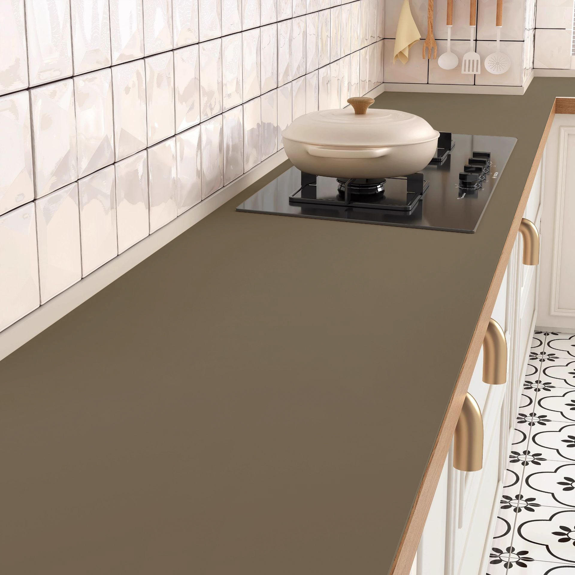 แผ่นรองเตาอบกันน้ำและกันน้ำมัน กลิ่นคาราเมลโกโก้