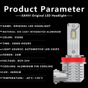 Auto Lighting System Sanvi H7 H11 <b>H4</b> Led Headlights Bulb 9005 Bus Headlamp Led Lighting Cars Original Led Head Lights - Product Image 6