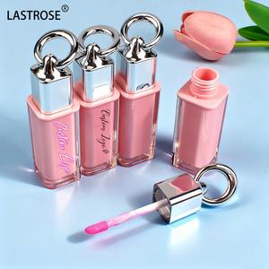 Fabrik Großhandel Lip gloss Klare Behälter Rosa 4ML Tube Silber Abdeckung Leere Lip gloss Flasche mit Schlüssel bund - Product Image 4