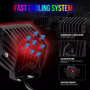 थोक अनुक्रमिक नेतृत्व हेलो पोड 3 इंच फ्लश माउंट क्यूब कार लाइट एक्सेसरीज़ - Product Image 3